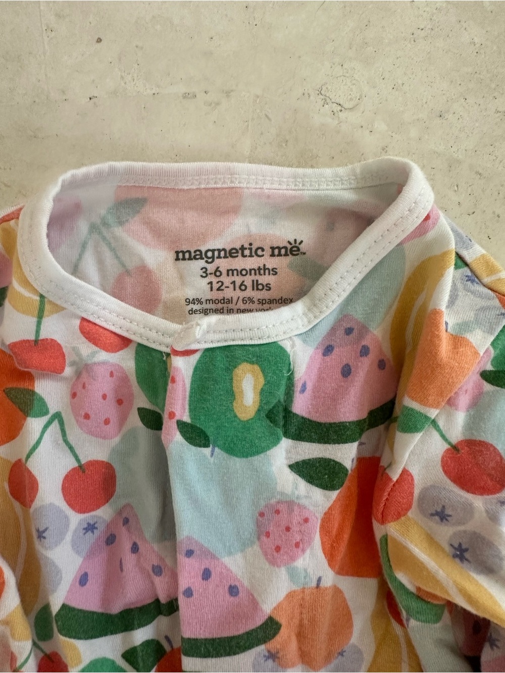 Magnetic me Fruit-Print Long Sleeve One-Piece - Multi - Picture 3 of 3